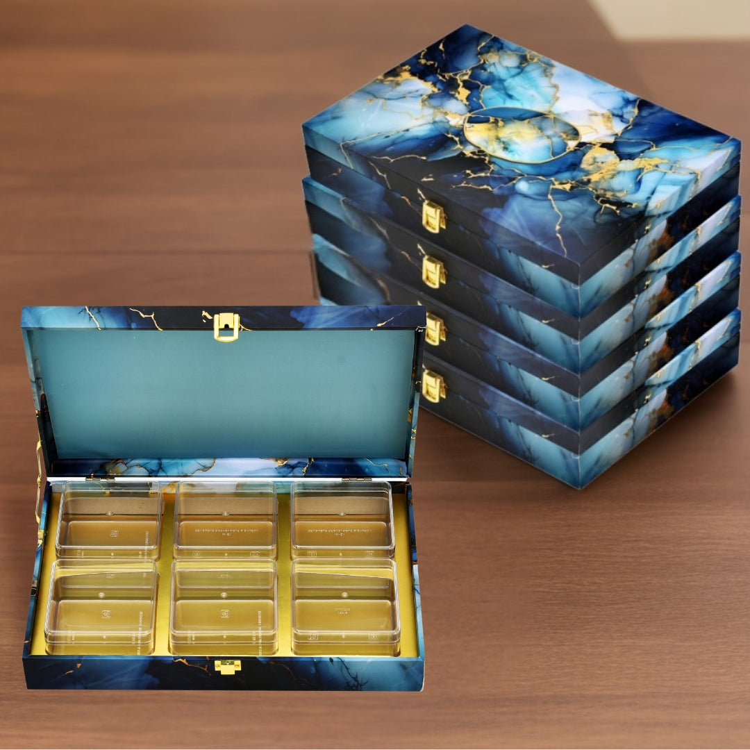 Marble Print Wooden Premium Hamper Box