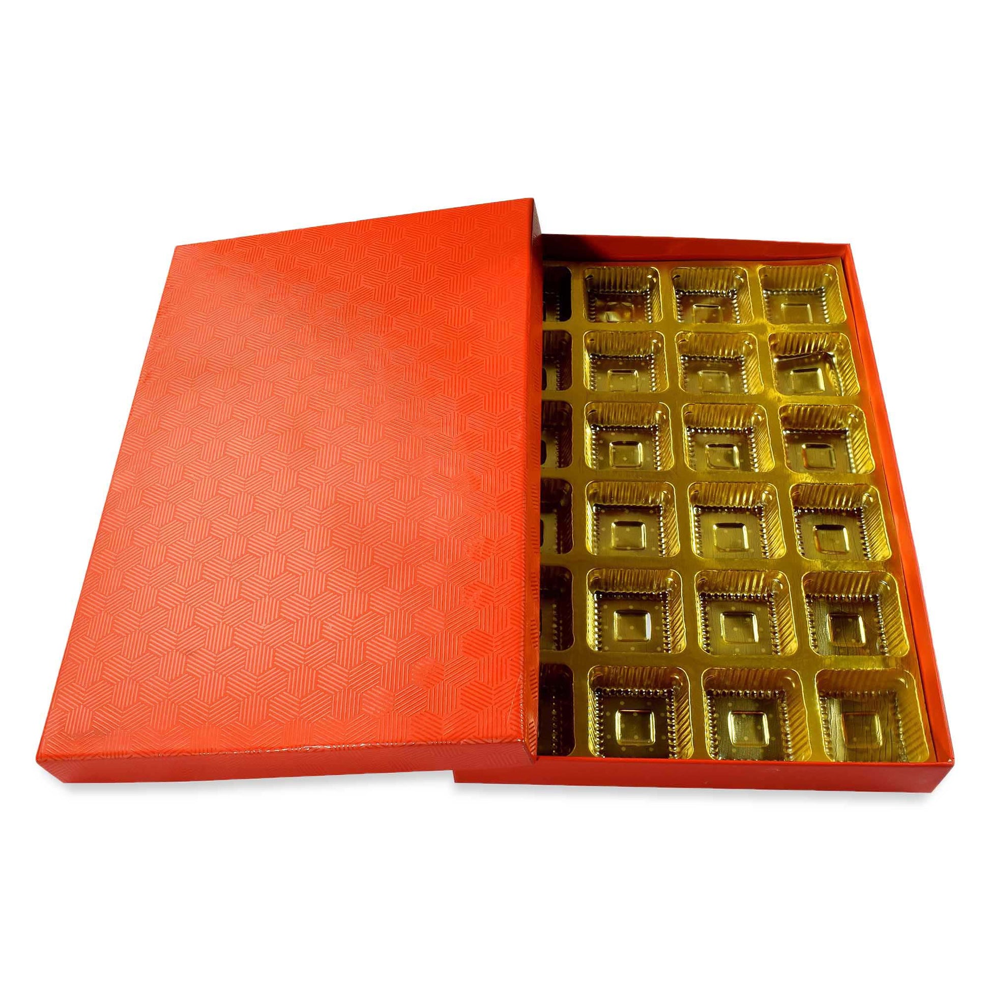 24 Pcs Cavity Chocolate Box - Red | Grownex Packaging | Chocolate Box