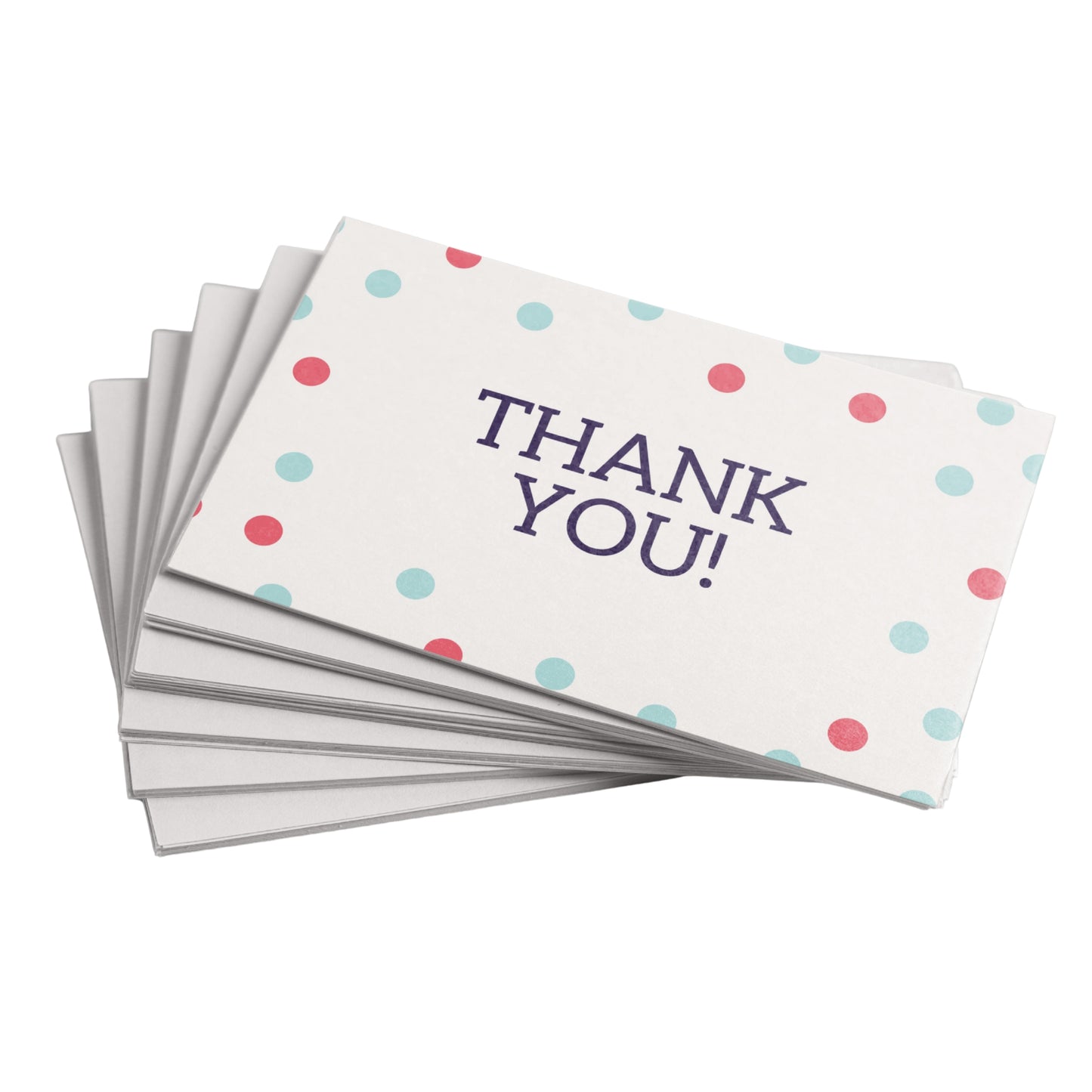 Colorful Polka Dot "Thank You!" Greeting Cards – Set of 6 | Grownex Packaging | Tags & Stickers