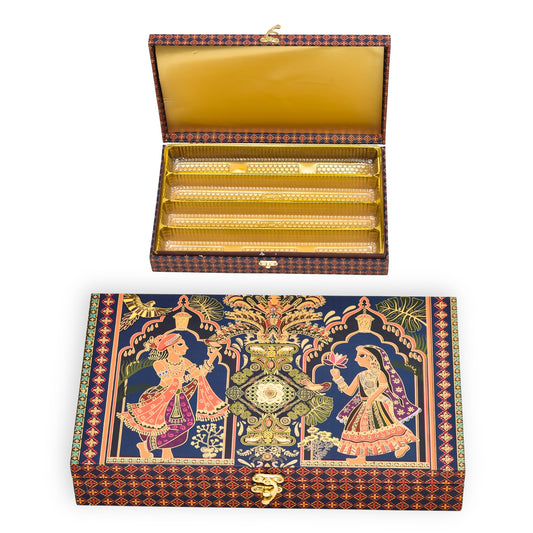 Radha Krishna Print Wooden Sweet Packaging Gift Box | Grownex Packaging | wooden box