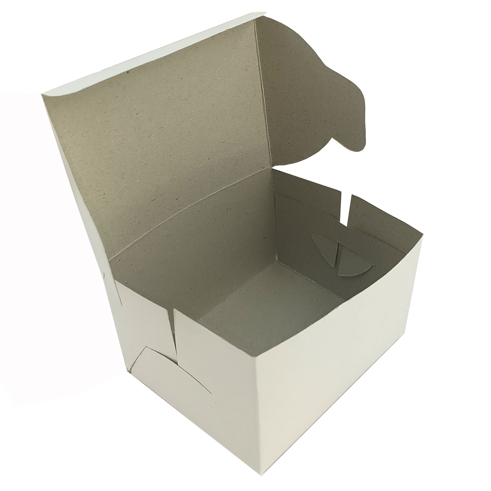 White Duplex 1 Pcs Pastry Box | Grownex Packaging | Bakery Box
