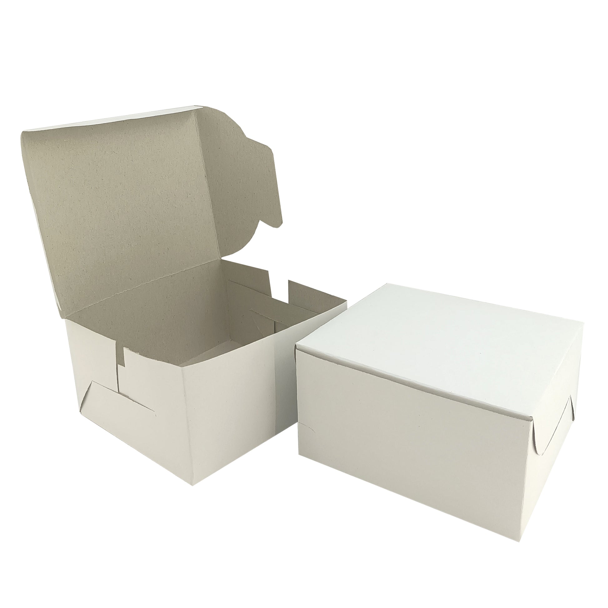 White Duplex 2 Pcs Pastry Box | Grownex Packaging | Bakery Box