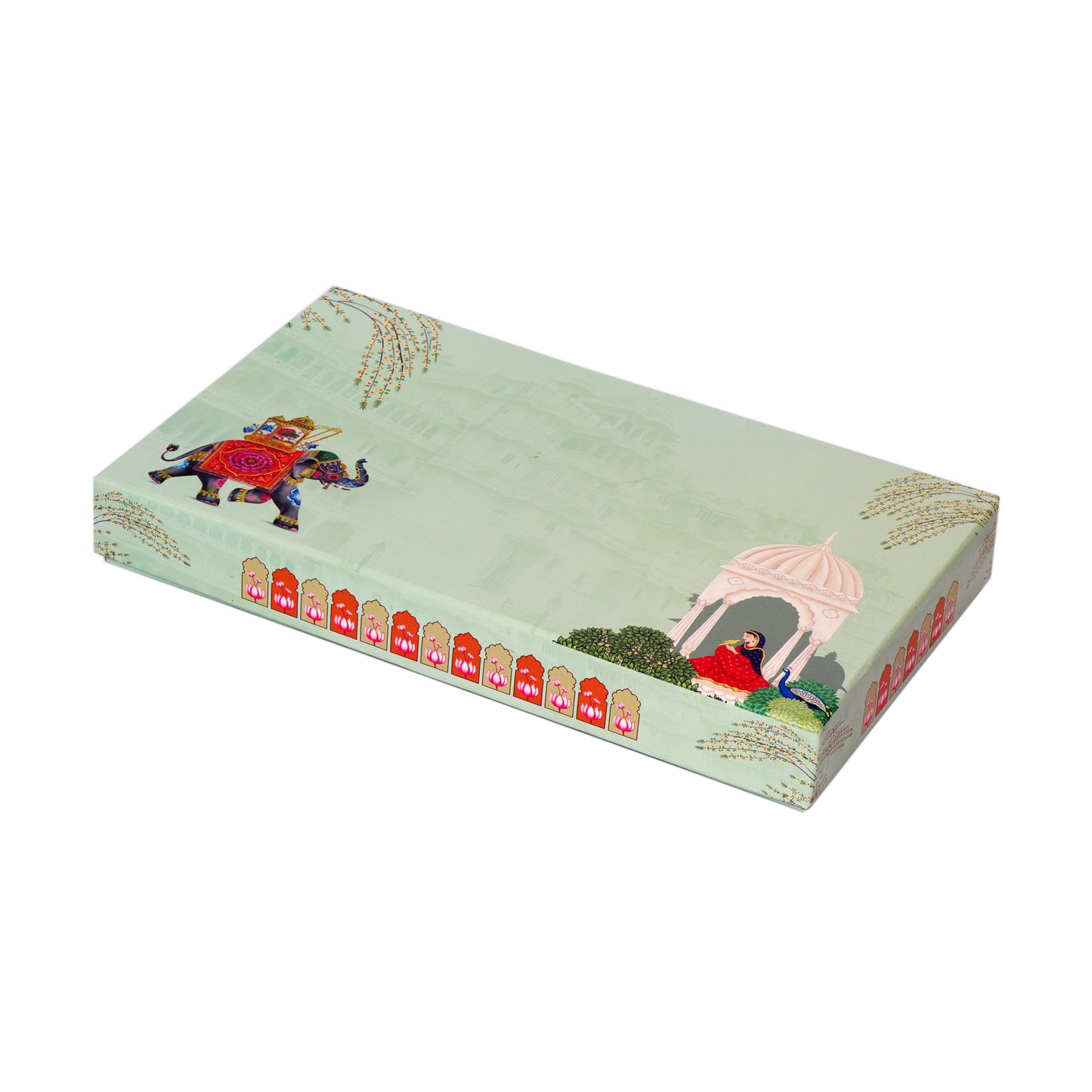 1 Kg Green Elephant 4 Line Premium Sweet Box | Grownex Packaging | Sweet Box