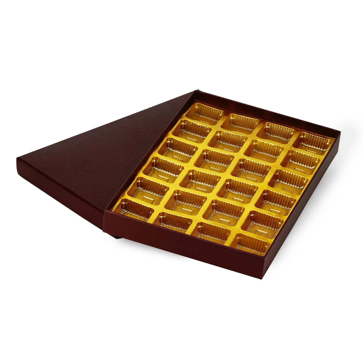 24 Pcs Cavity Chocolate Box - Brown | Grownex Packaging | Chocolate Box