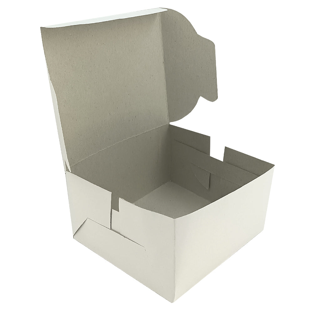 White Duplex 2 Pcs Pastry Box | Grownex Packaging | Bakery Box