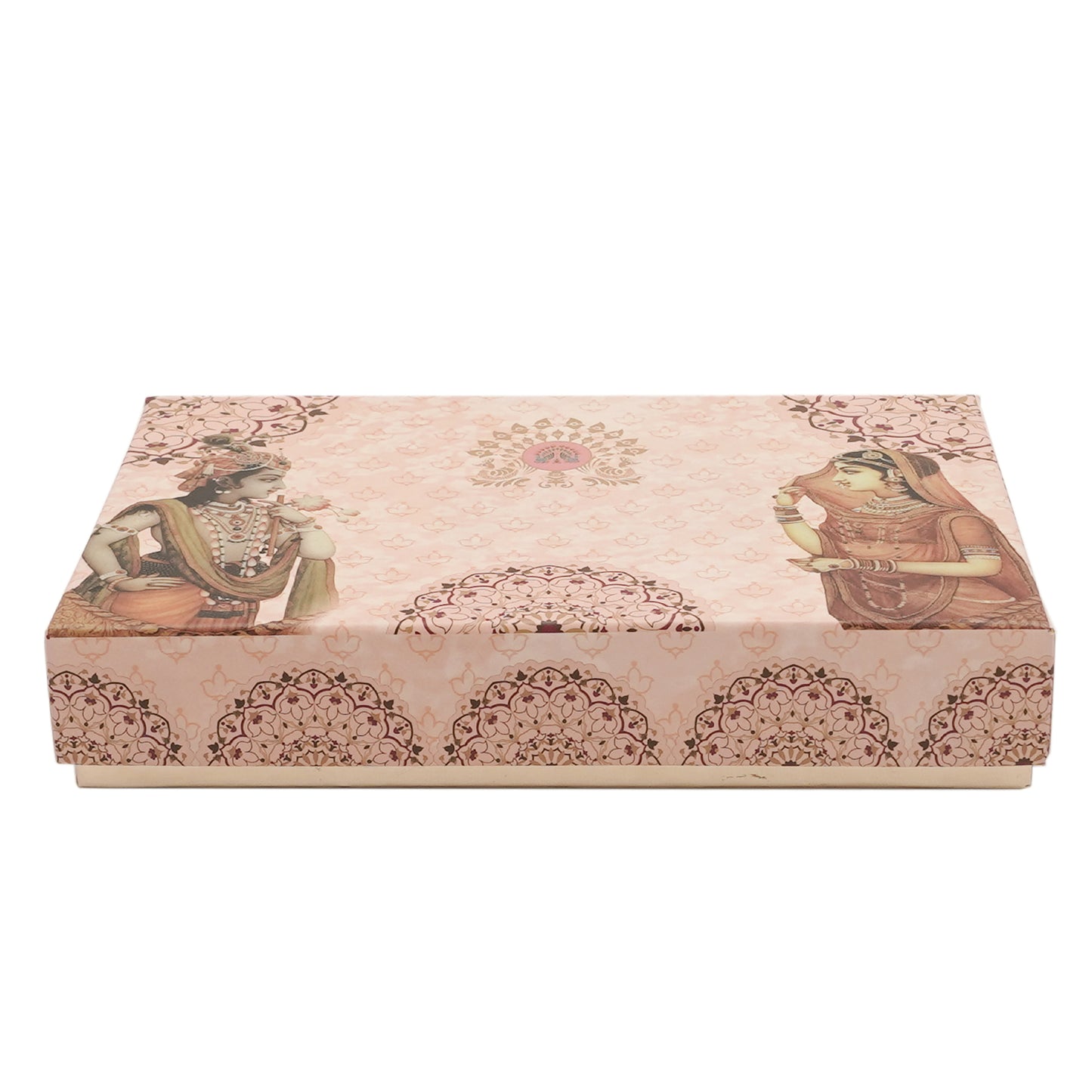 500 gm Radha Krishna Print 4 Line Premium Sweet Box | Grownex Packaging | Sweet Box