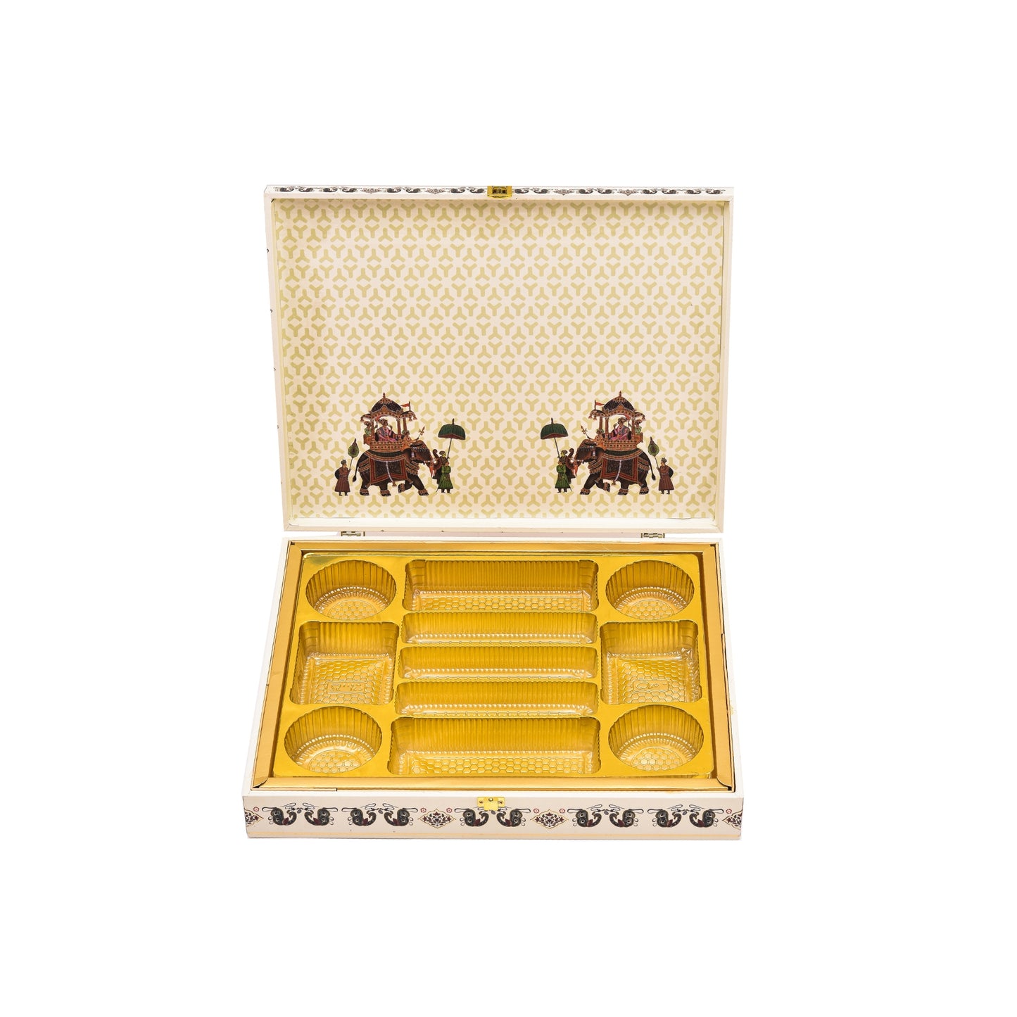 Shahi Sawari Theme Wooden Bhaji Box | Premium Shagun & Wedding Gift Box