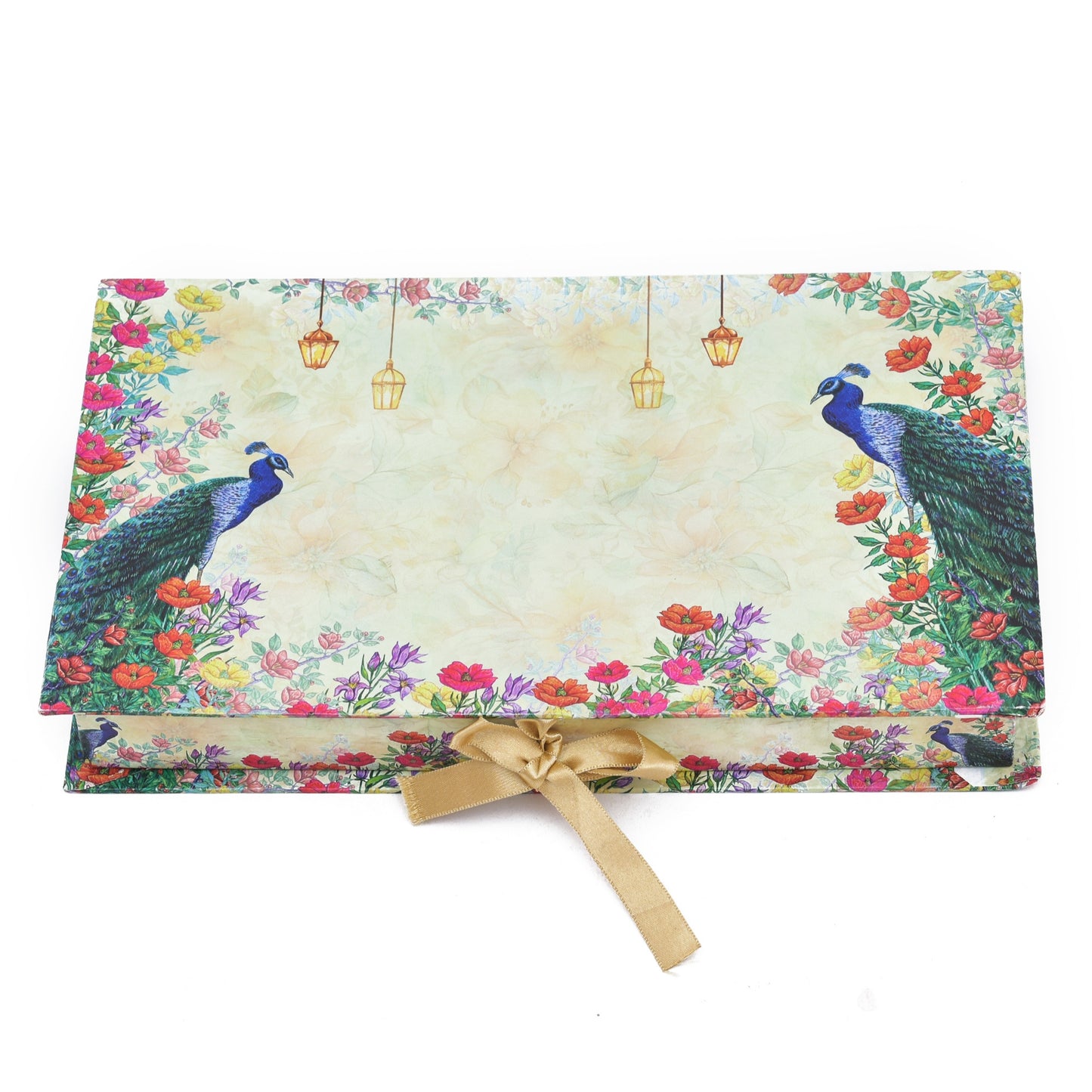 1 Kg Beige Peacock 4 Line Premium File Sweet Box | Grownex Packaging | Sweet Box