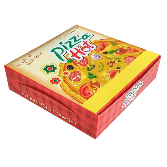 7.5x7.5x2 Inch Printed Duplex Pizza Box | Grownex Packaging | Bakery Box