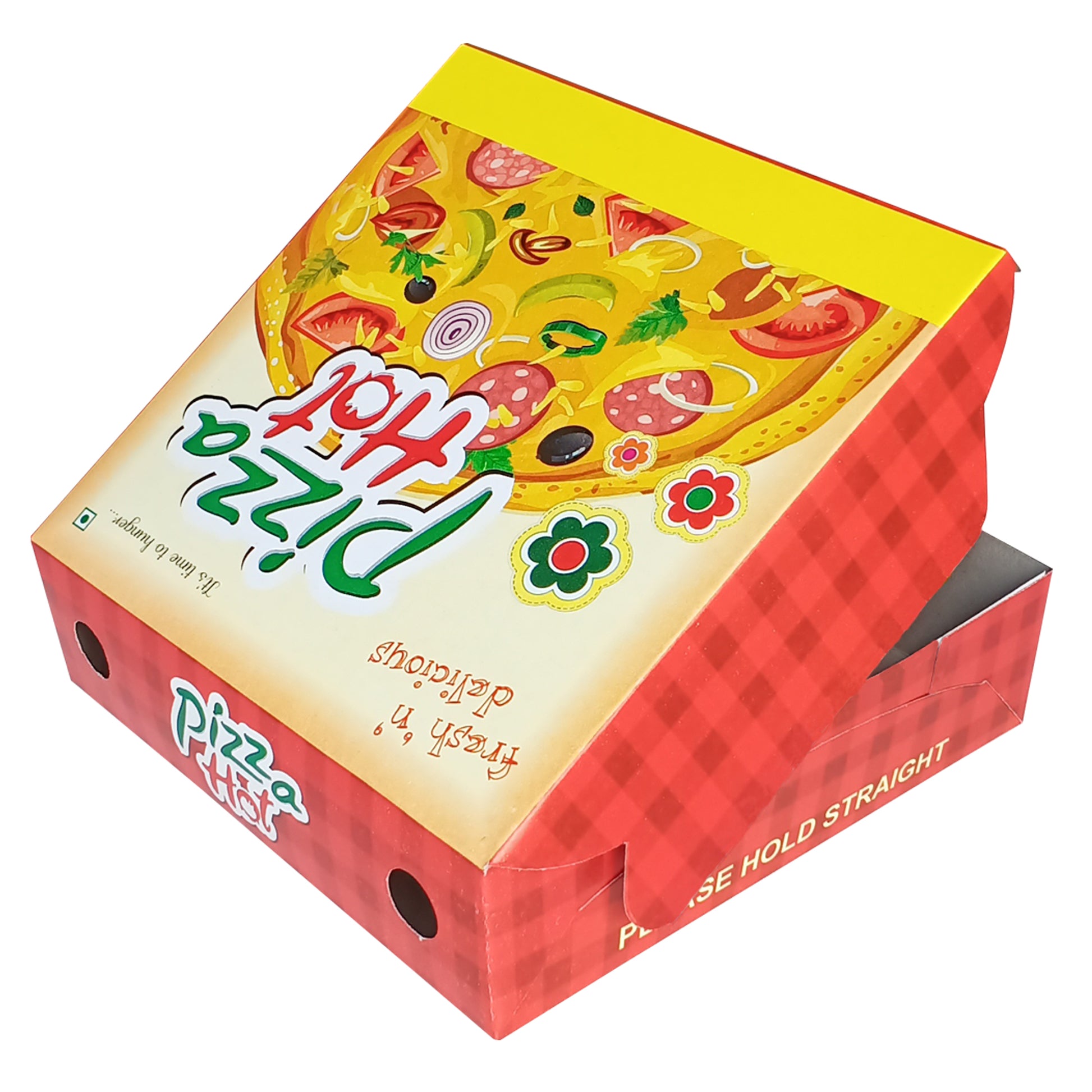 7.5x7.5x2 Inch Printed Duplex Pizza Box | Grownex Packaging | Bakery Box