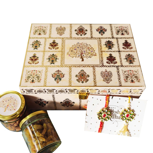 Raksha Bandhan Gift Hamper Box For Bhaiya Bhabhi | Grownex Packaging | wooden box