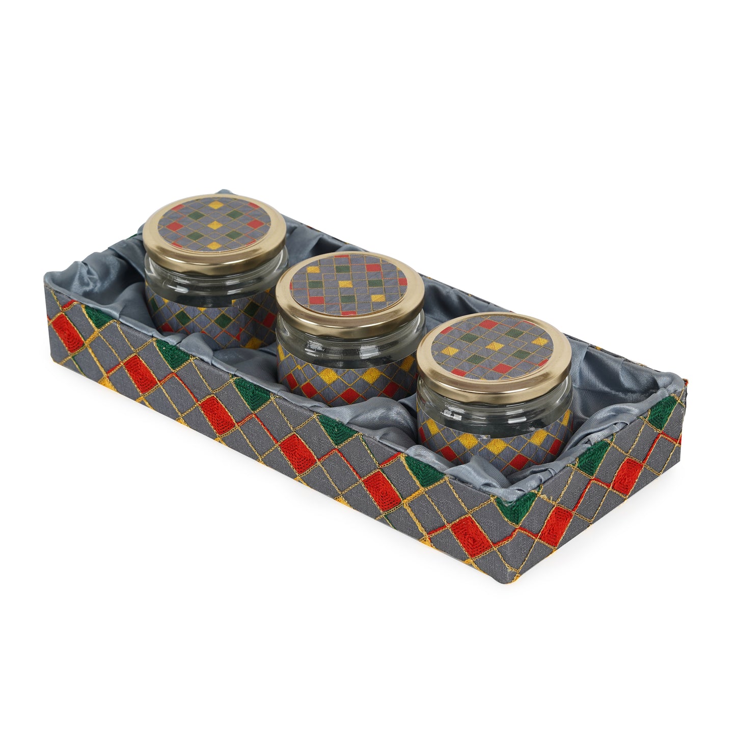 3 Jar Grey Tray (Pack of 2) | Grownex Packaging | Basket & Tray