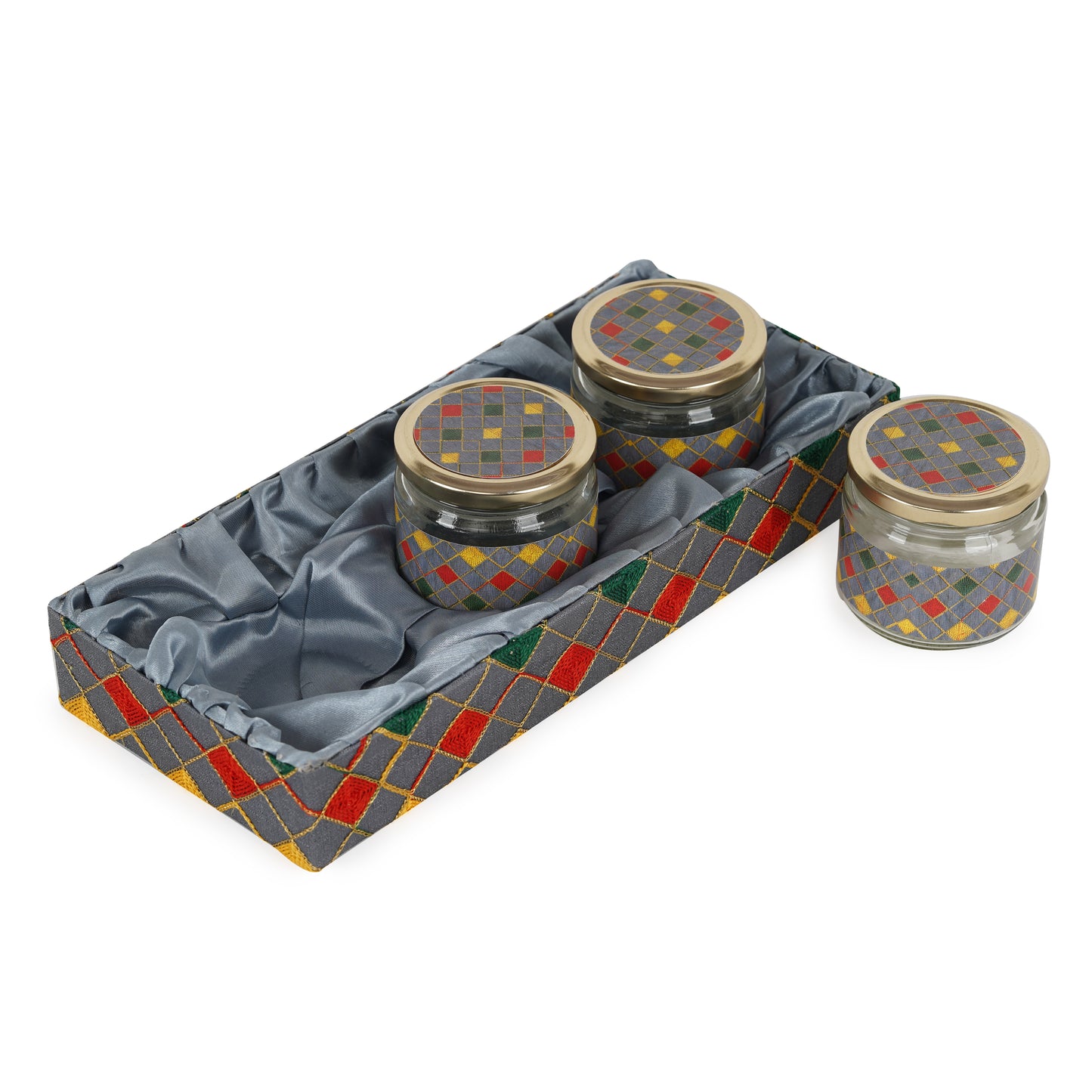 3 Jar Grey Tray (Pack of 2) | Grownex Packaging | Basket & Tray