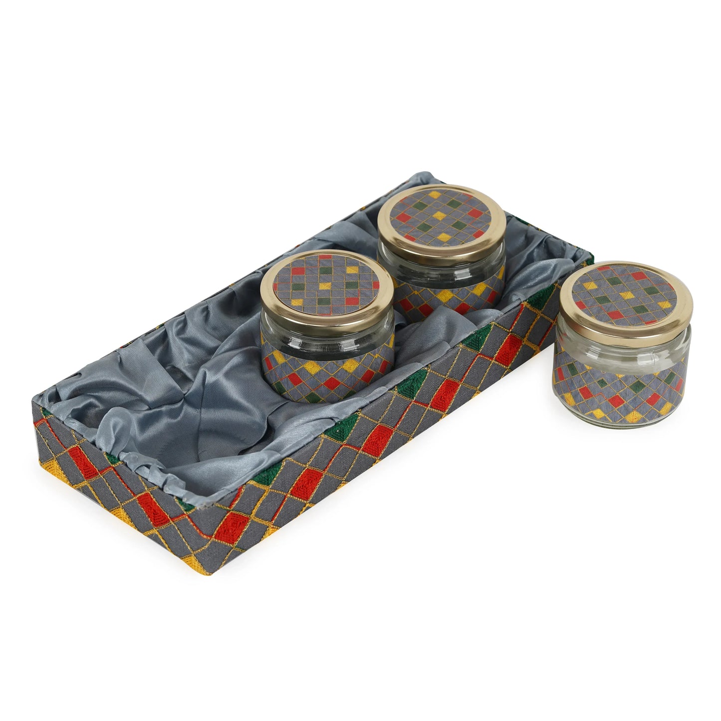 3 Jar Grey Open Tray | Grownex Packaging | Basket & Tray