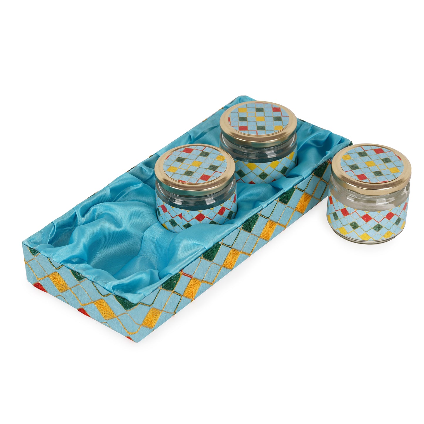 3 Jar Sky Blue Tray (Pack of 2) | Grownex Packaging | Basket & Tray