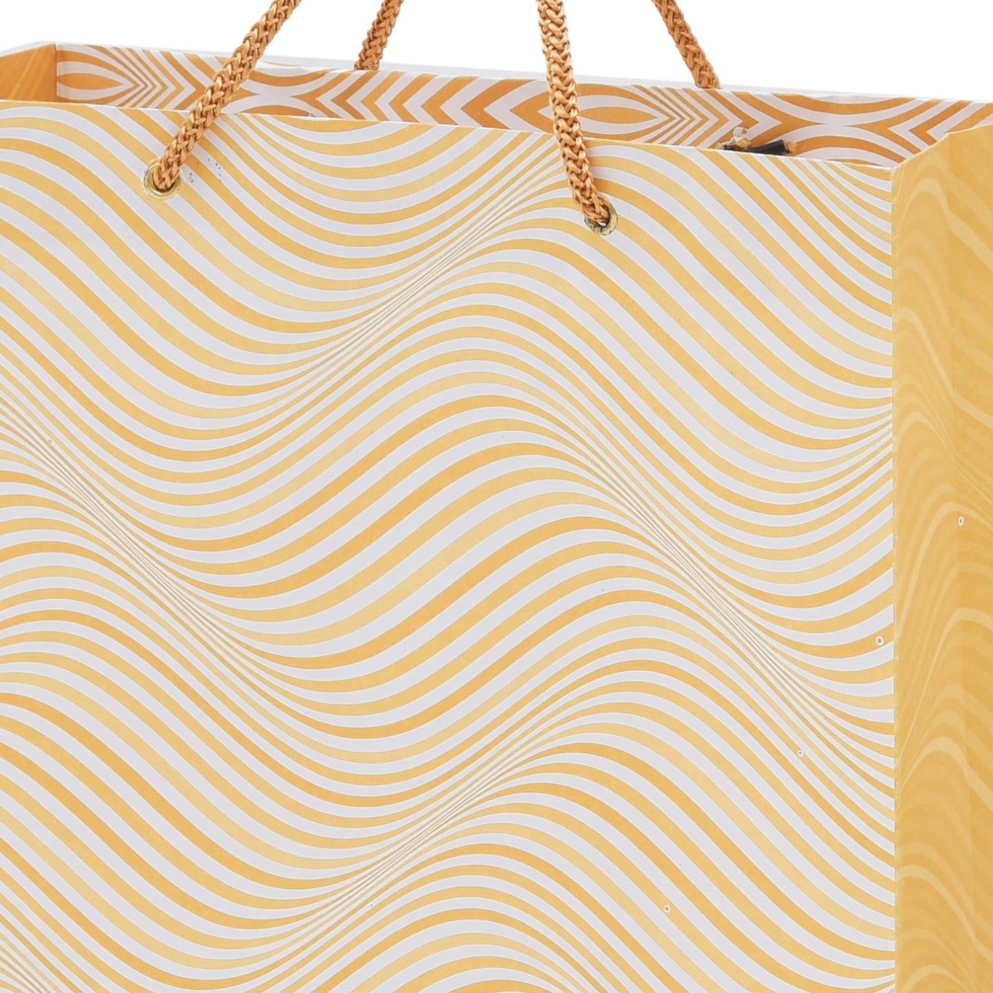 Golden Zebra Print Paper Bag 10.5x4x12.5 Inch | Luxury Boutique & Festive Packaging