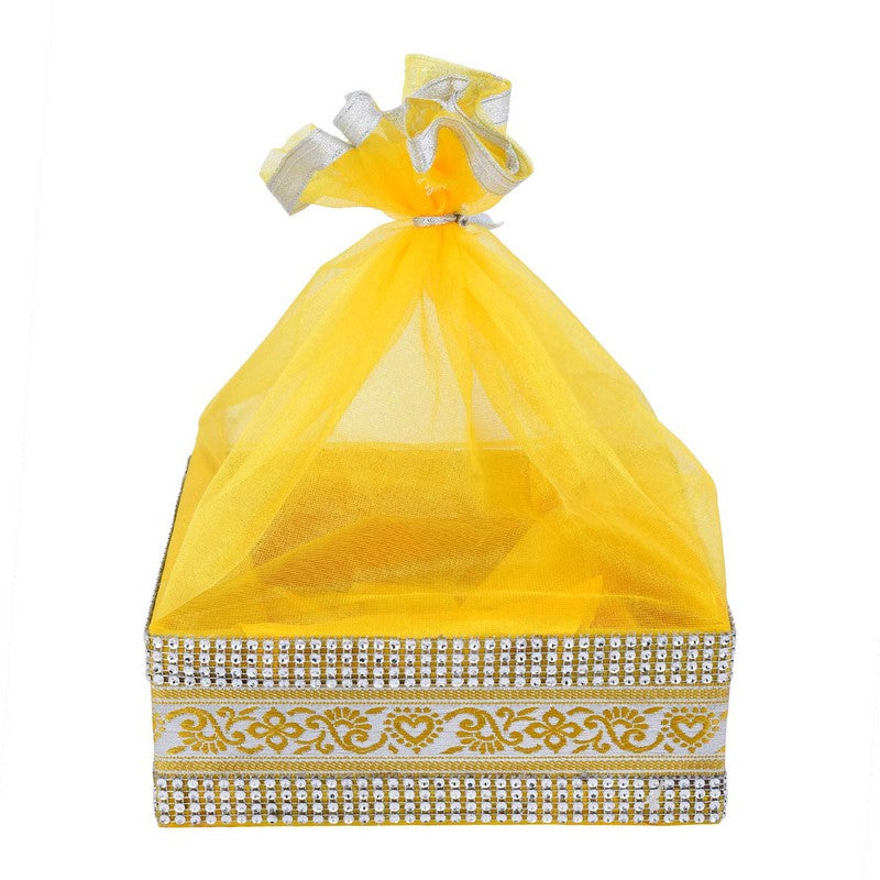 Yellow Gift Hamper Basket | Grownex Packaging | Basket & Tray
