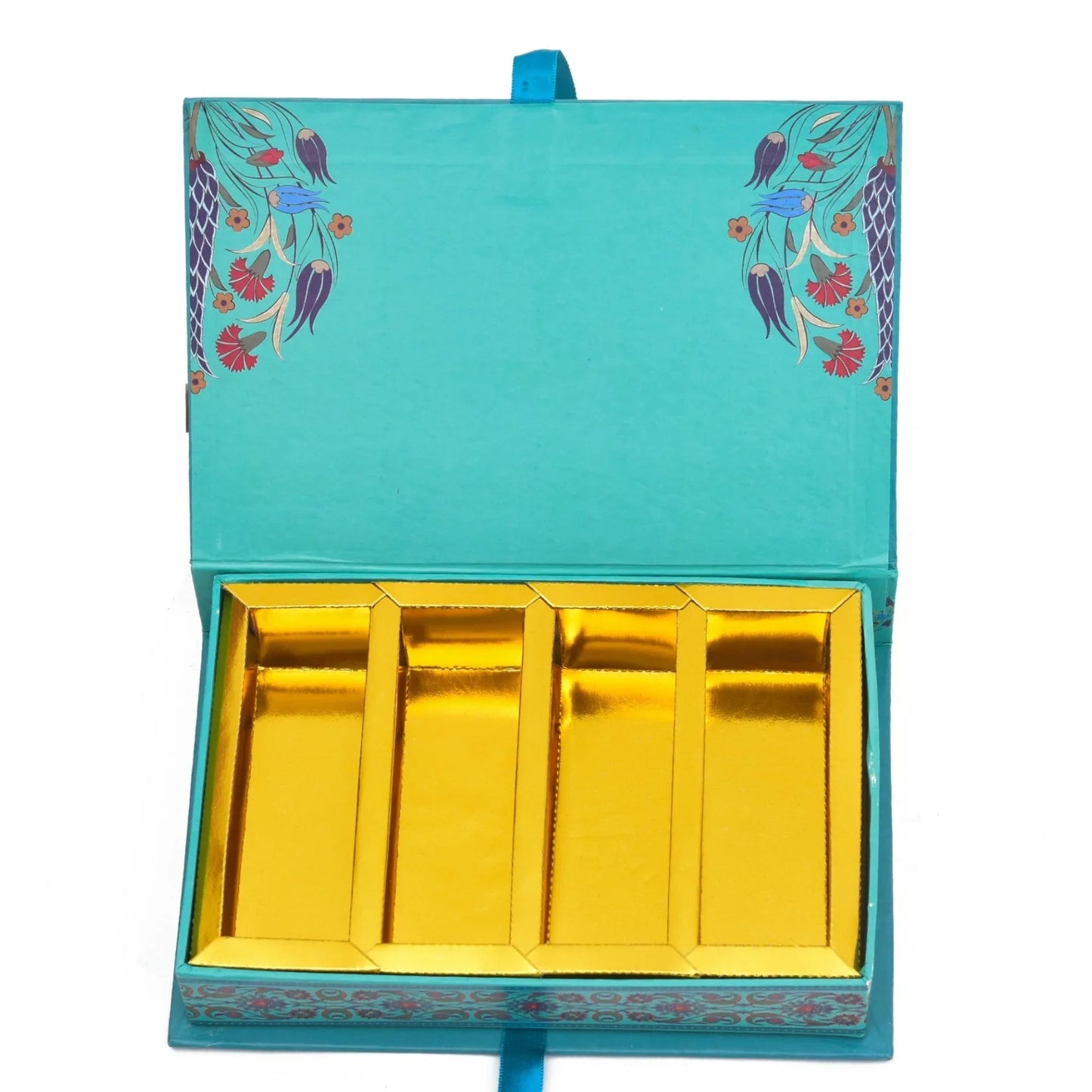Ganesha Gift Box – Floral Heritage Design with Ribbon-Pull Compartment | Grownex Packaging | Sweet Box