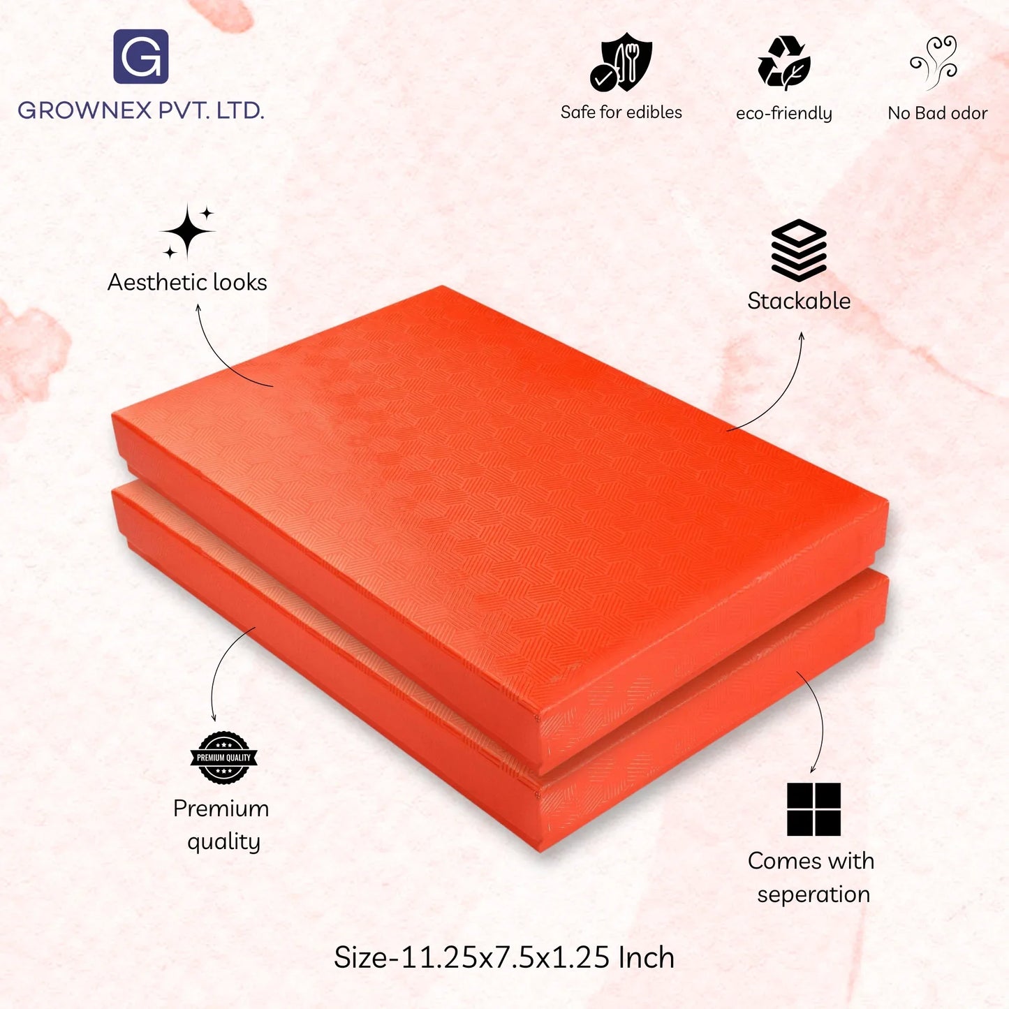 24 Pcs Cavity Chocolate Box - Red | Grownex Packaging | Chocolate Box