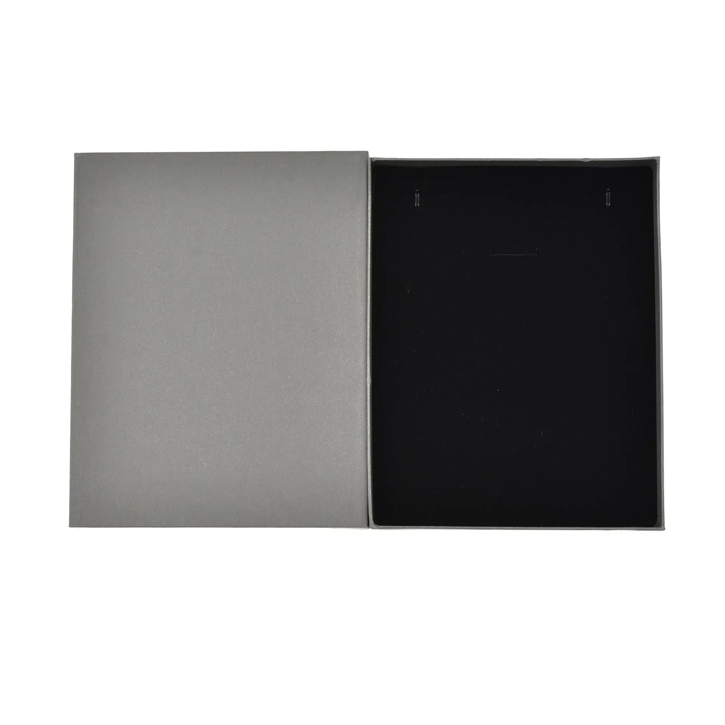 Luxury Grey Top Bottom Necklace Box – Premium Velvet Lined Jewelry Presentation Case | Grownex Packaging | Jewellery Box