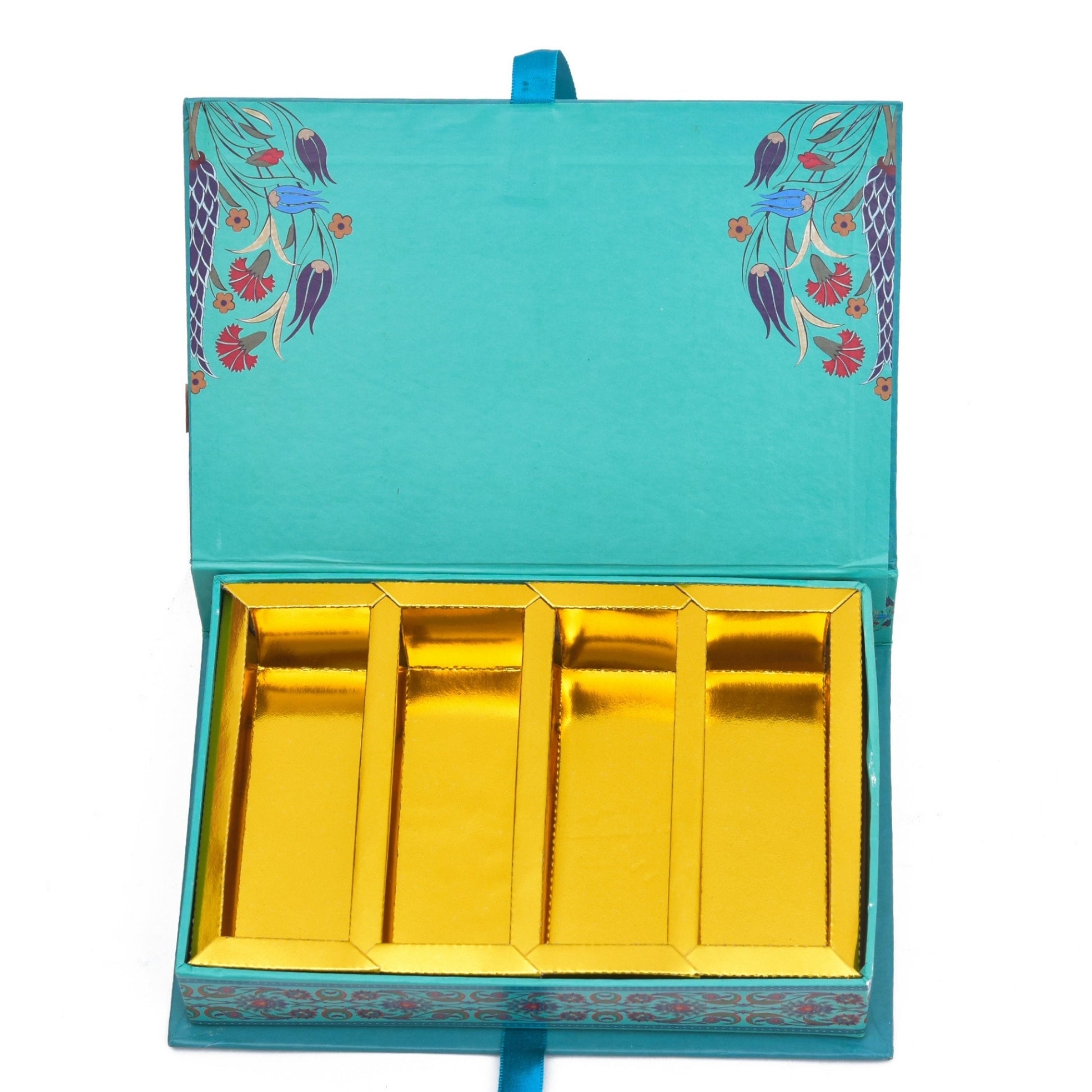 Ganesha Gift Box – Floral Heritage Design with Ribbon-Pull Compartment | Grownex Packaging | Sweet Box