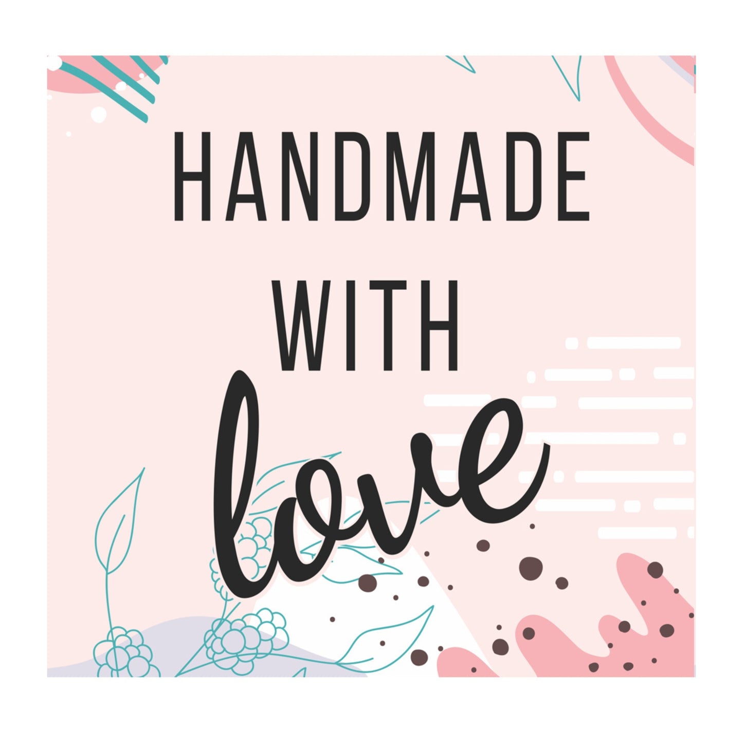 Handmade with Love Label Card | Grownex Packaging | Tags & Stickers