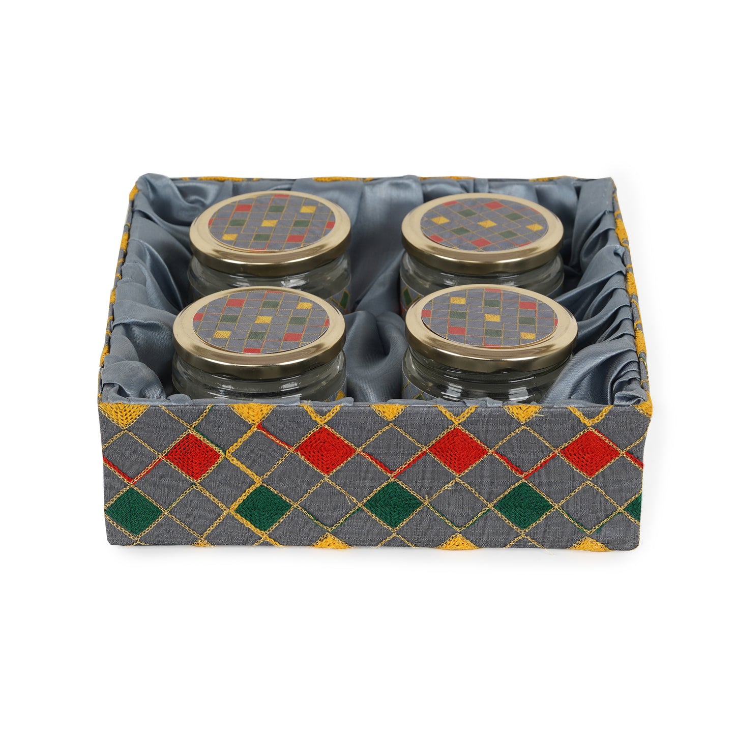 4 Jar Grey Tray (Pack of 2) | Grownex Packaging | Basket & Tray