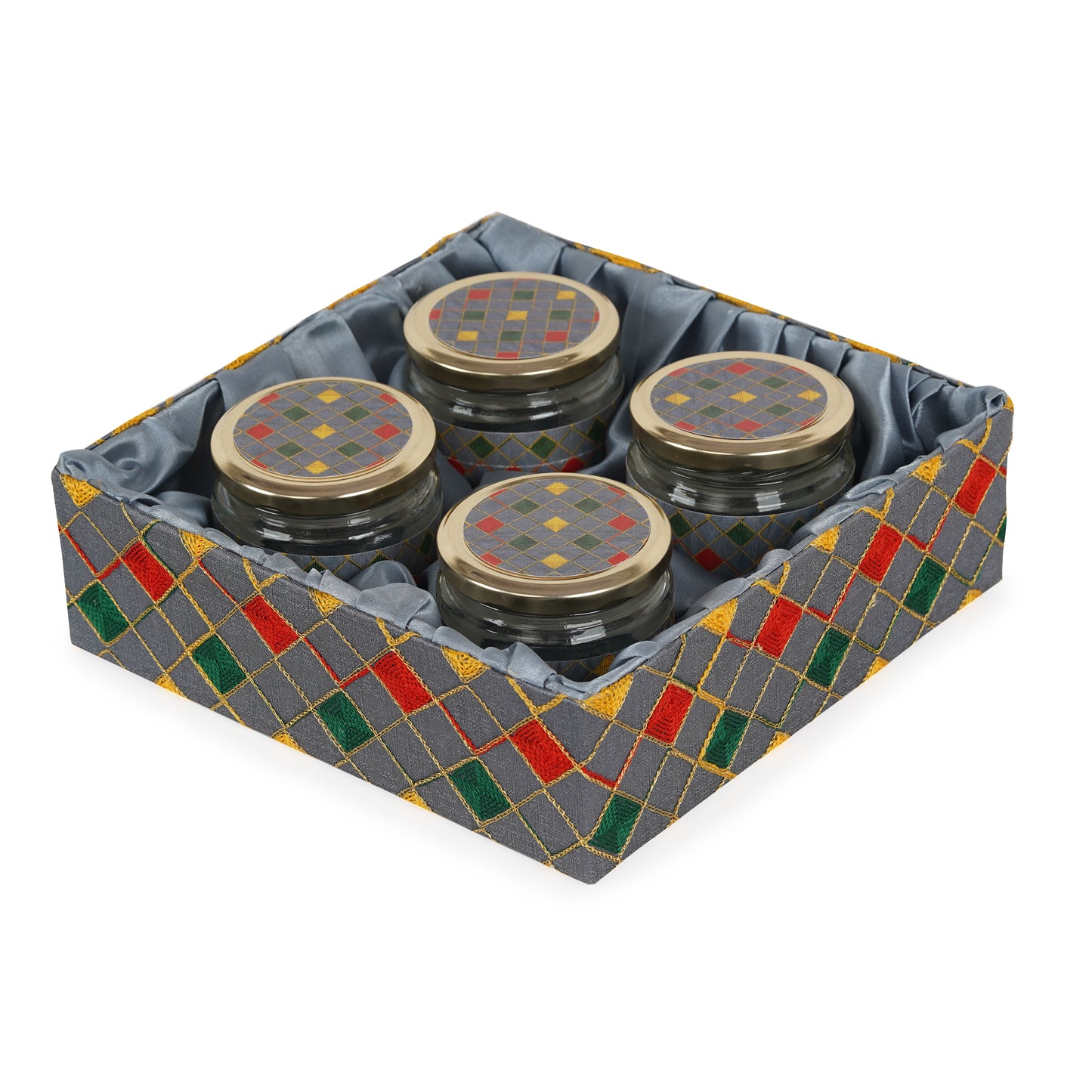 4 Jar Grey Tray (Pack of 2) | Grownex Packaging | Basket & Tray