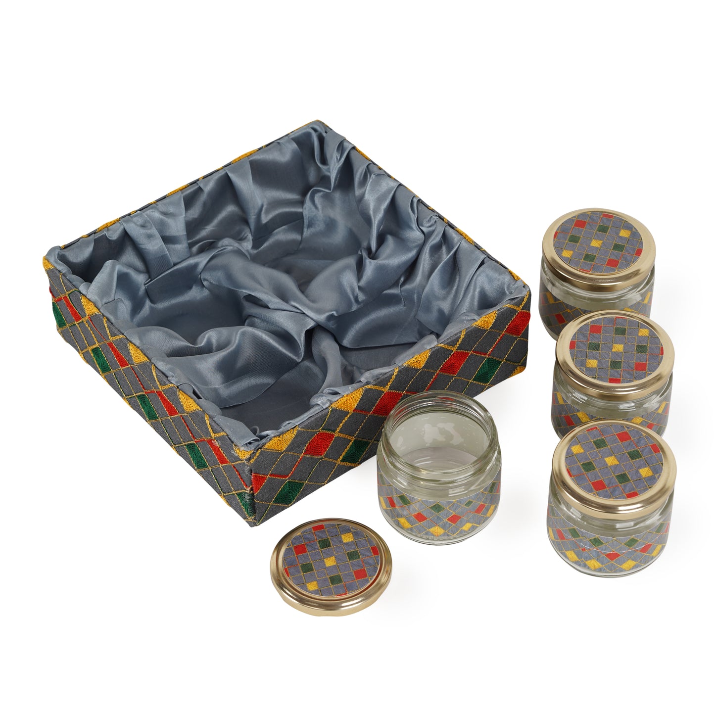 4 Jar Grey Tray (Pack of 2) | Grownex Packaging | Basket & Tray