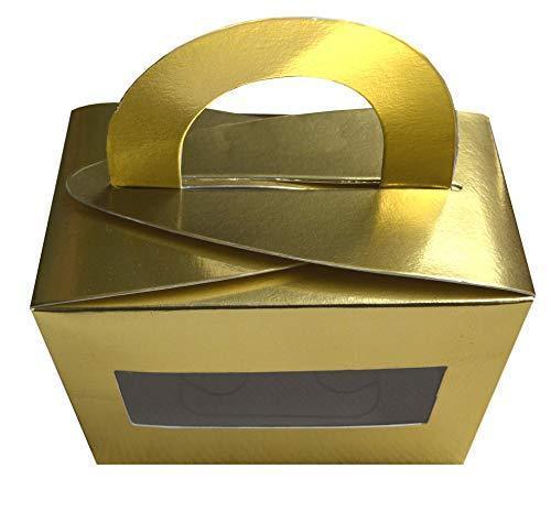 Golden Handle Folding Box Golden | Grownex Packaging | hamper box