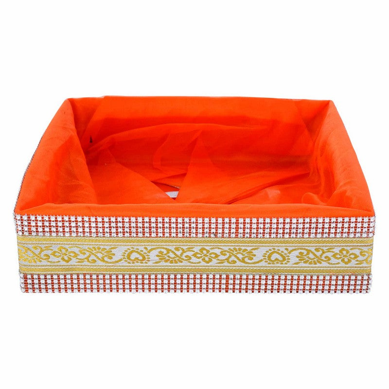 Classic Orange Wooden Gift Hamper Basket | Grownex Packaging | Basket & Tray