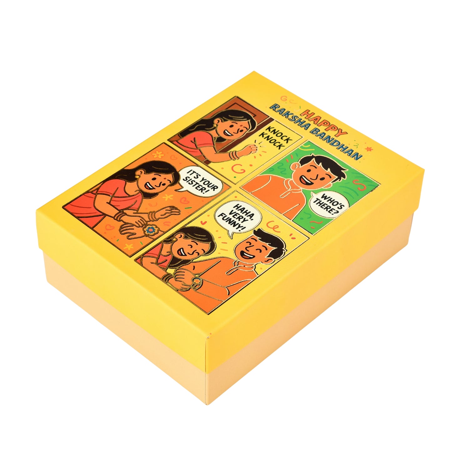 Raksha Bandhan Gift Hamper Box (Size- 9.5x7x3 Inches) | Grownex Packaging | Hamper Box