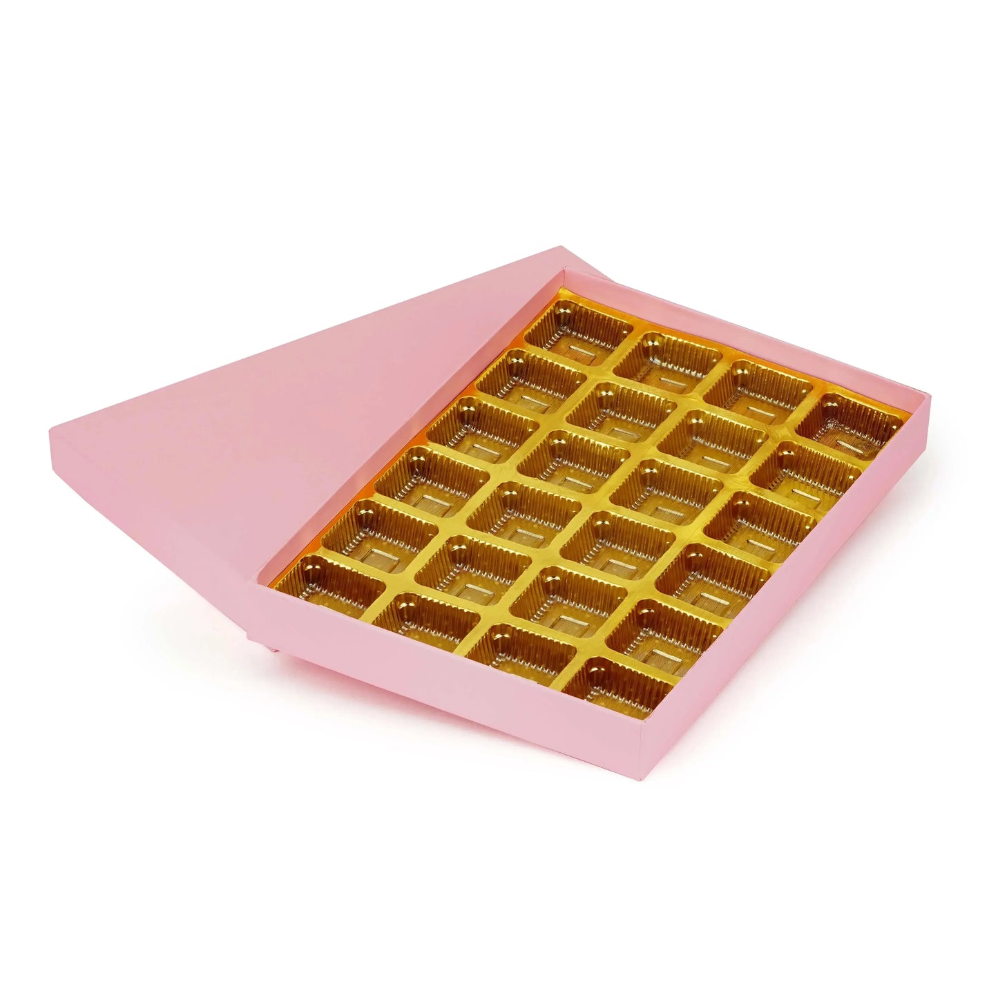 24 Pcs Cavity Chocolate Box - Baby Pink | Grownex Packaging | Chocolate Box
