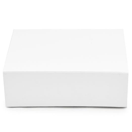 Premium White Magnetic Rigid Gift Box – 10x8x2 Inches | Grownex Packaging | Hamper Box