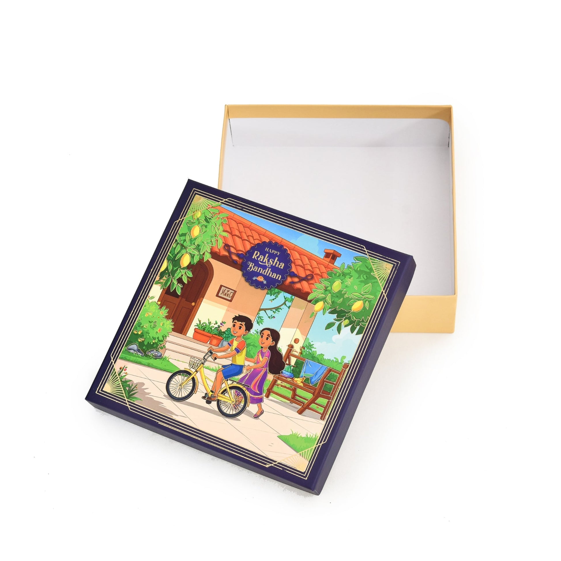 Raksha Bandhan Theme Hamper Packaging Box ( Pack of 5 Boxes) | Grownex Packaging | Hamper Box