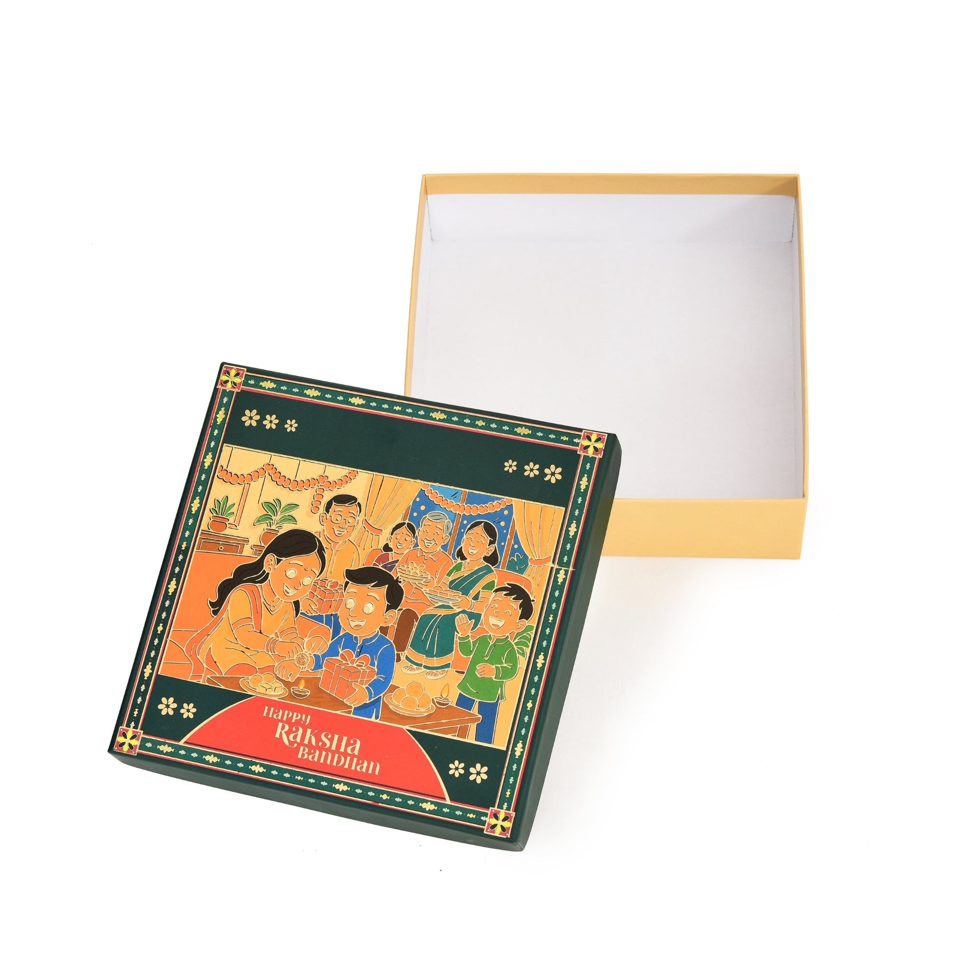 Raksha Bandhan Theme Hamper Packaging Box ( Pack of 5 Boxes) | Grownex Packaging | Hamper Box