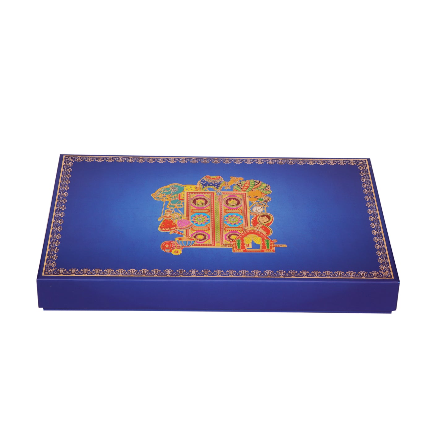 Big Size 1 Kg Blue Foil 4 Line Premium Sweet Box | Grownex Packaging | Sweet Box