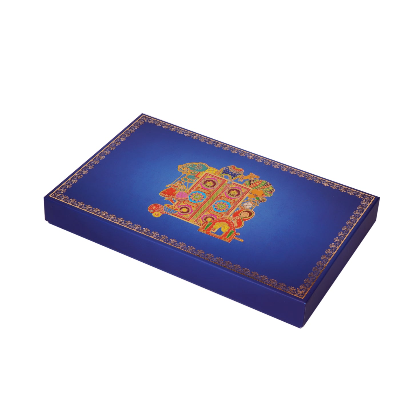 Big Size 1 Kg Blue Foil 4 Line Premium Sweet Box | Grownex Packaging | Sweet Box