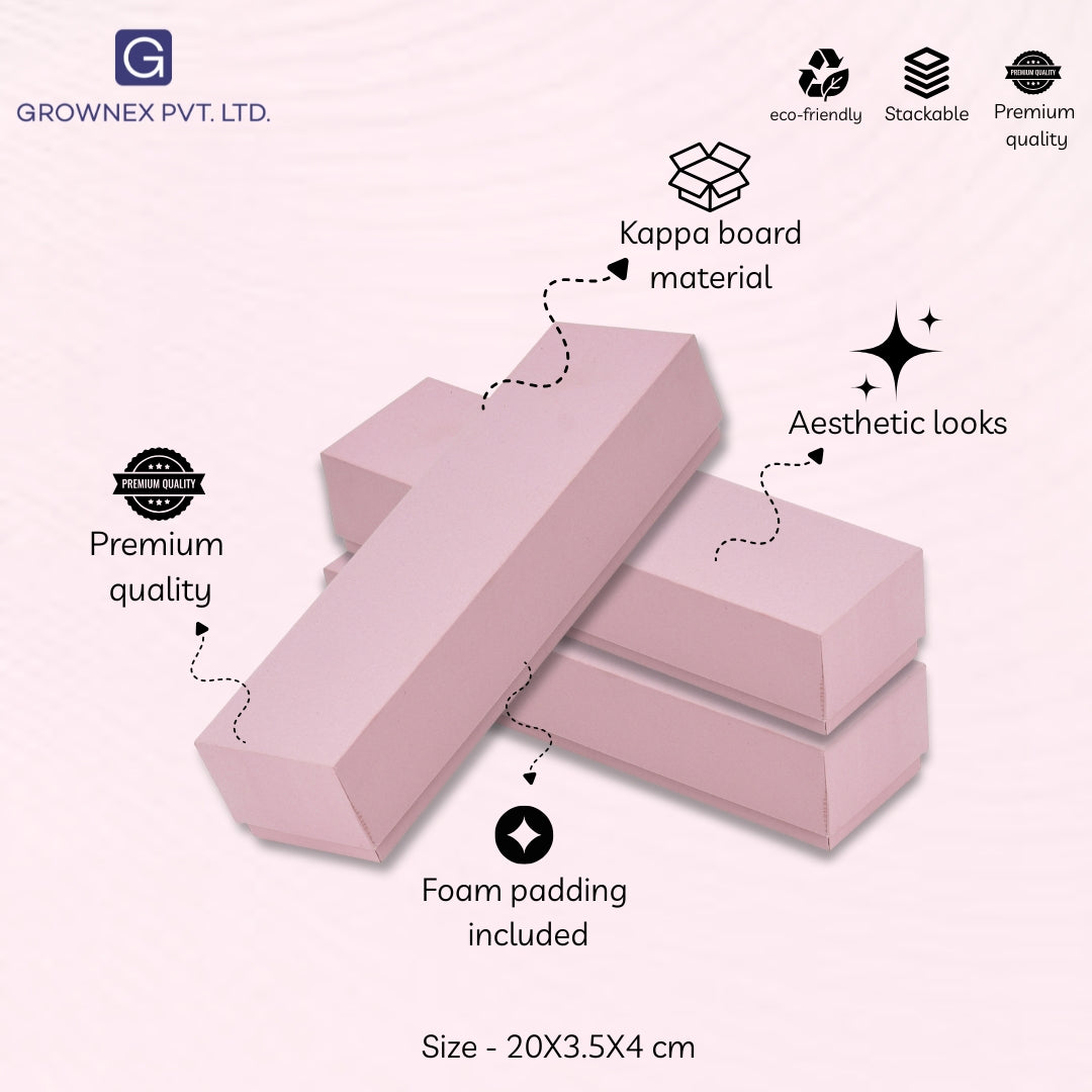 Lid Pattern Chain Box - Lavender | Grownex Packaging | Jewellery Box