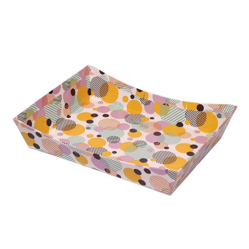 Polka Dots Boat Shape Room Hamper Tray | Grownex Packaging | Basket & Tray