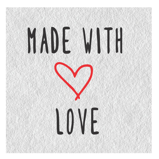 Made With Love - Inspirational Wall Art | Grownex Packaging | Tags & Stickers
