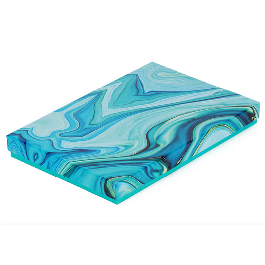 24 Pcs Cavity Chocolate Box - Marble Blue | Grownex Packaging | Chocolate Box