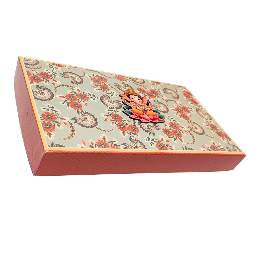 Ganesha Floral Gift Box for Ganesh Chaturthi Gifting | Grownex Packaging | Sweet Box