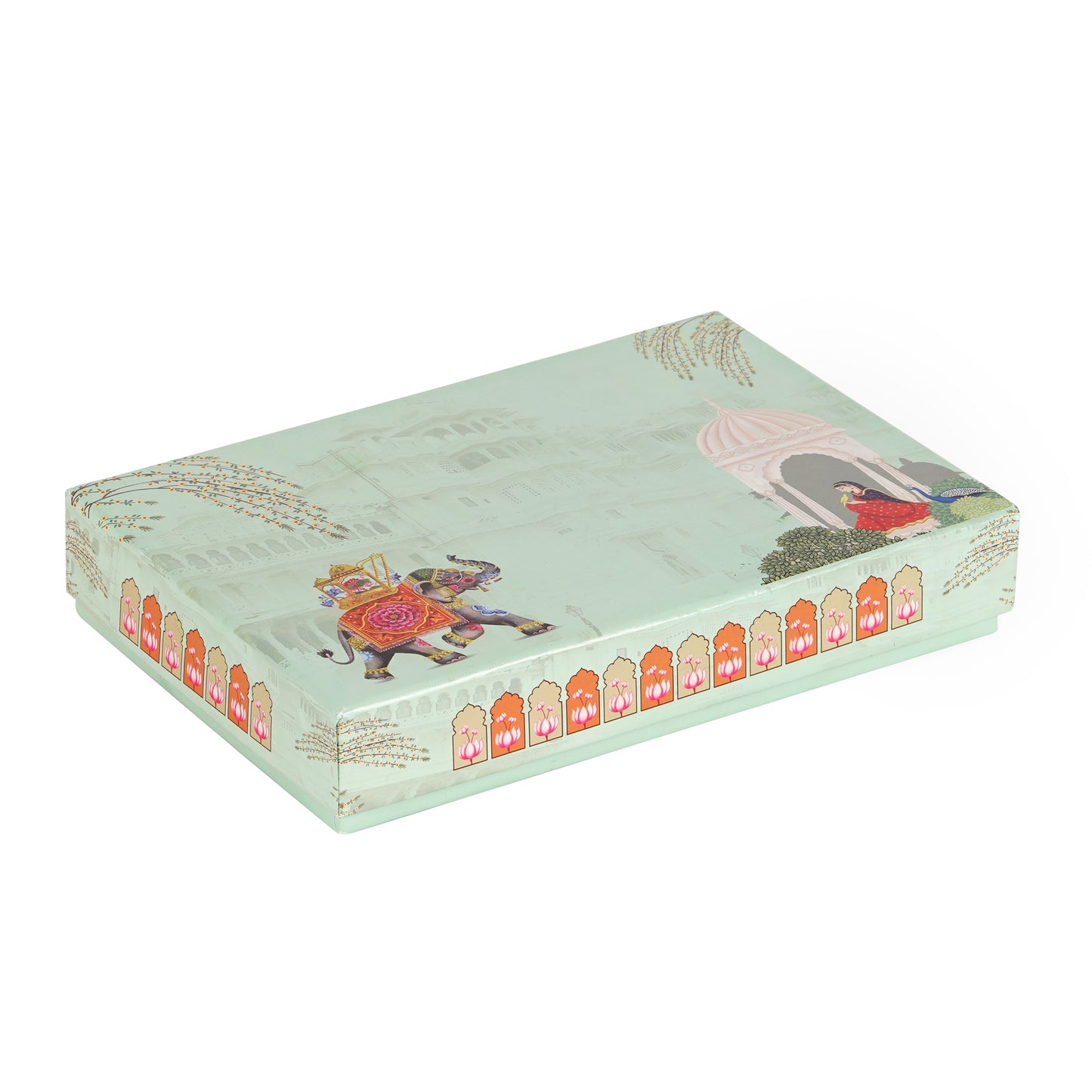 500 gm Green Elephant 4 Line Premium Sweet Box | Grownex Packaging | Sweet Box