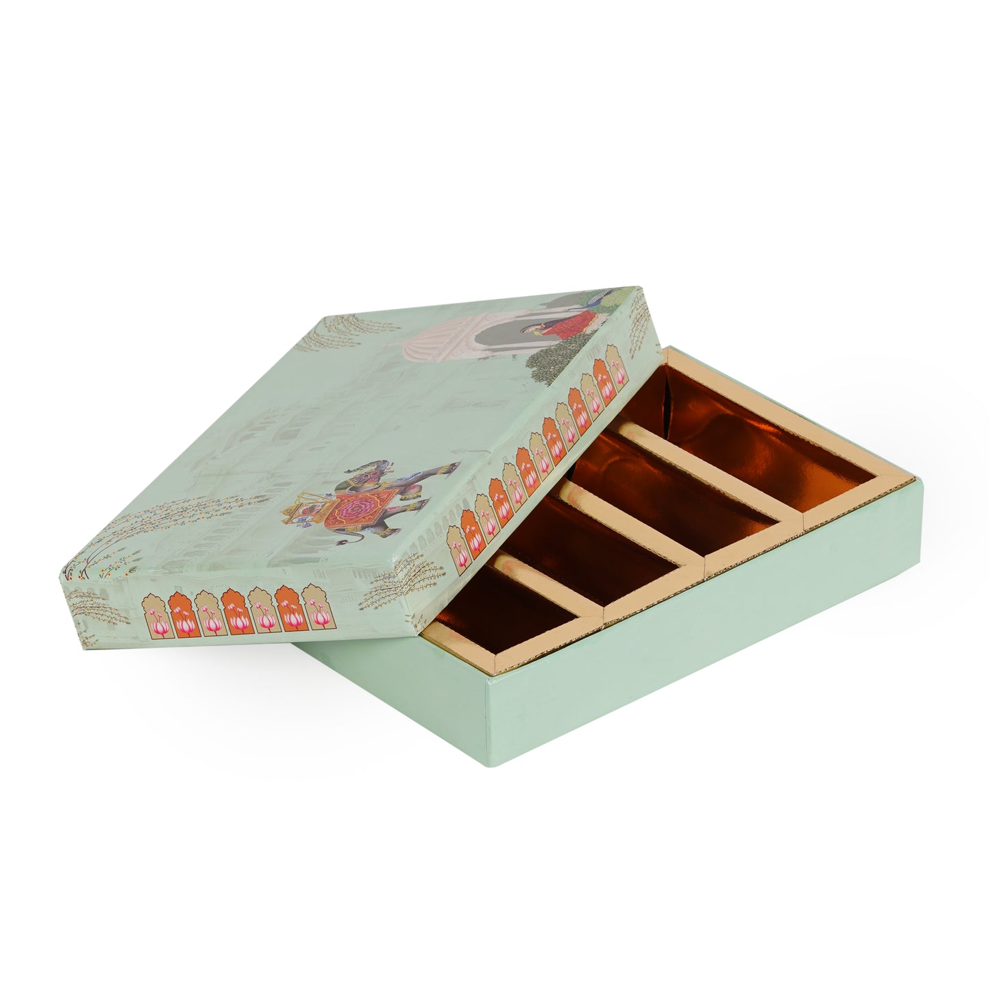 500 gm Green Elephant 4 Line Premium Sweet Box | Grownex Packaging | Sweet Box