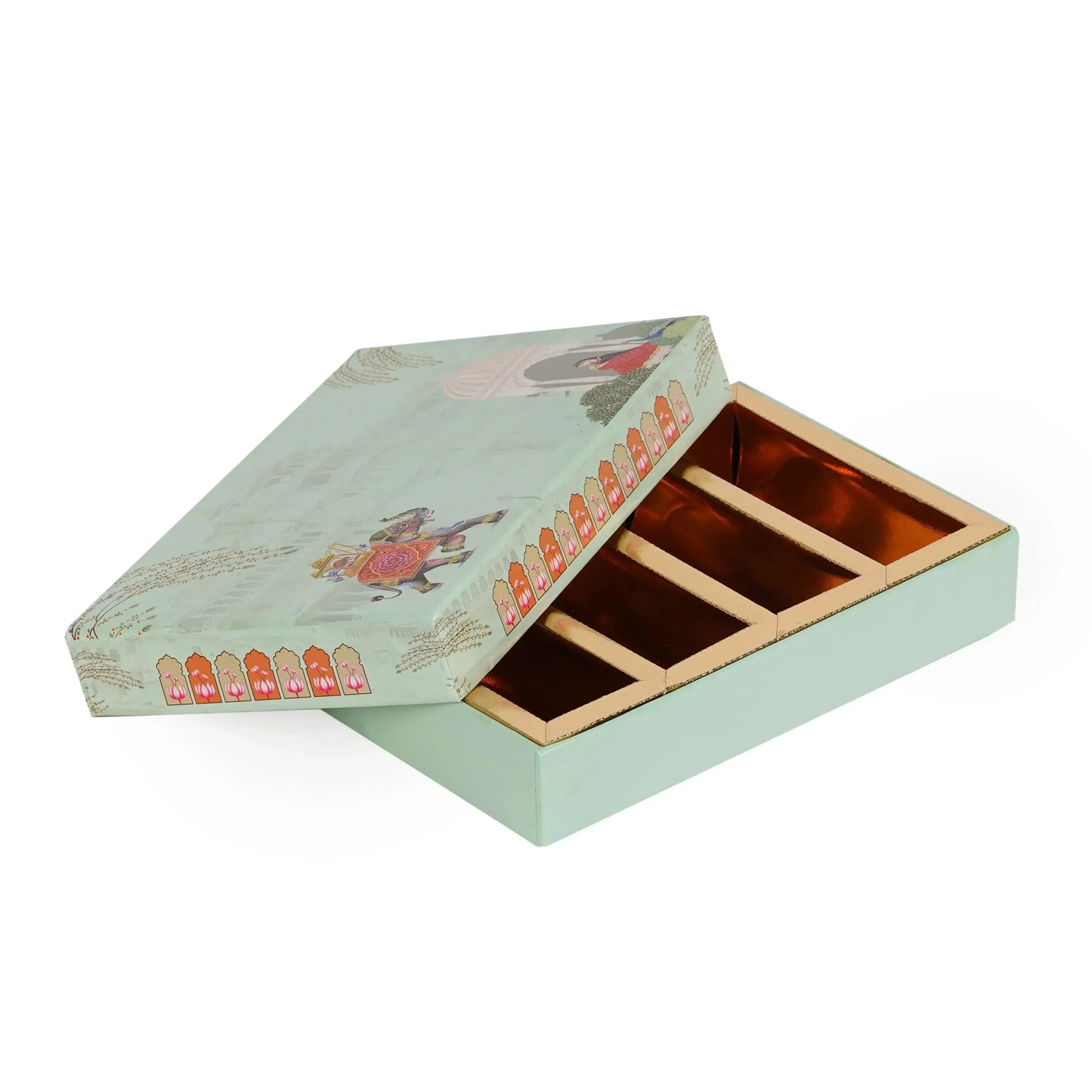 500 gm Green Elephant 4 Line Premium Sweet Box | Grownex Packaging | Sweet Box