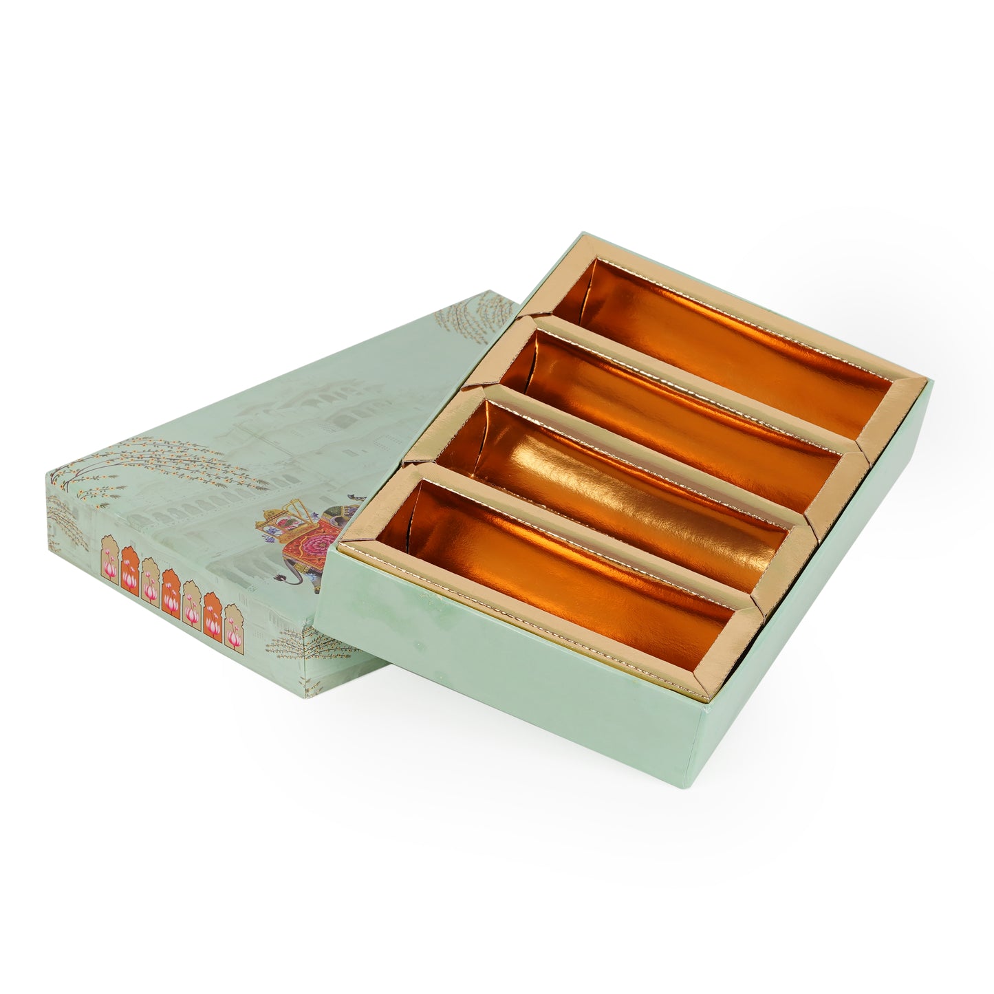 500 gm Green Elephant 4 Line Premium Sweet Box | Grownex Packaging | Sweet Box