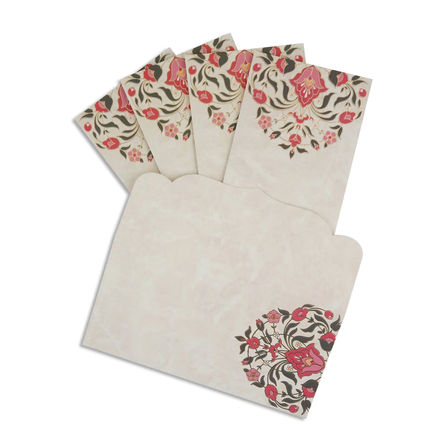Personalized Plain Beige Designer Foil Envelope 7.25x3.5 Inch | Grownex Packaging |