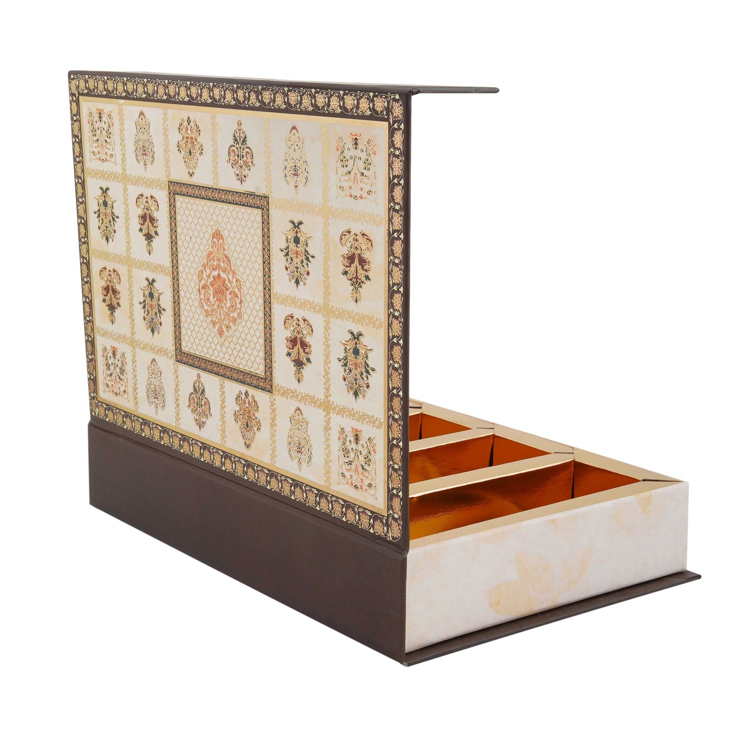 500 gm Brown Foil Magnetic File Premium Box | Grownex Packaging | Sweet Box