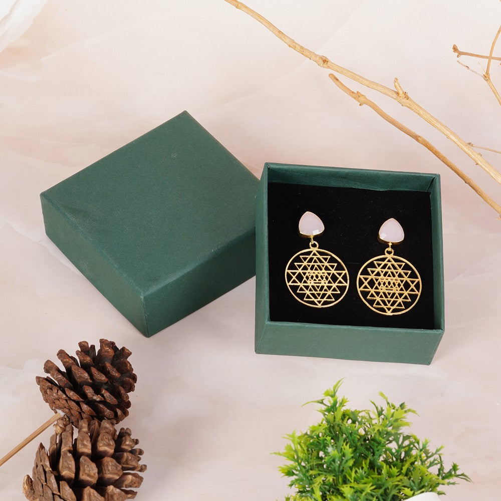 Lid Pattern Earrings Box - Green | Grownex Packaging | Jewellery Box